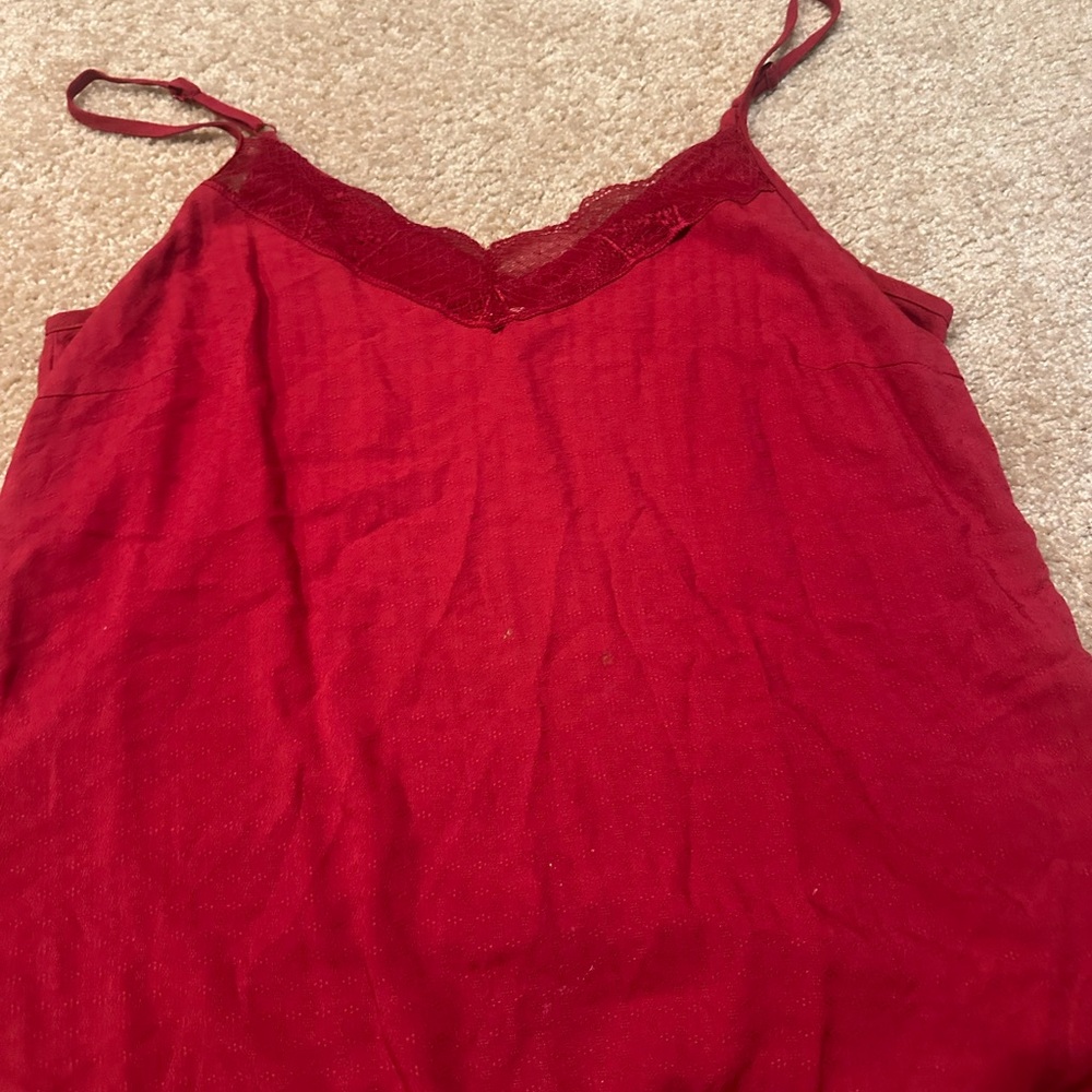 Idyllwind Red Lace Cami Top